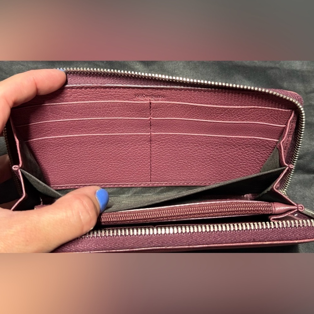 YSL pink Cassandra studded zip around wallet - Picture 13 of 16